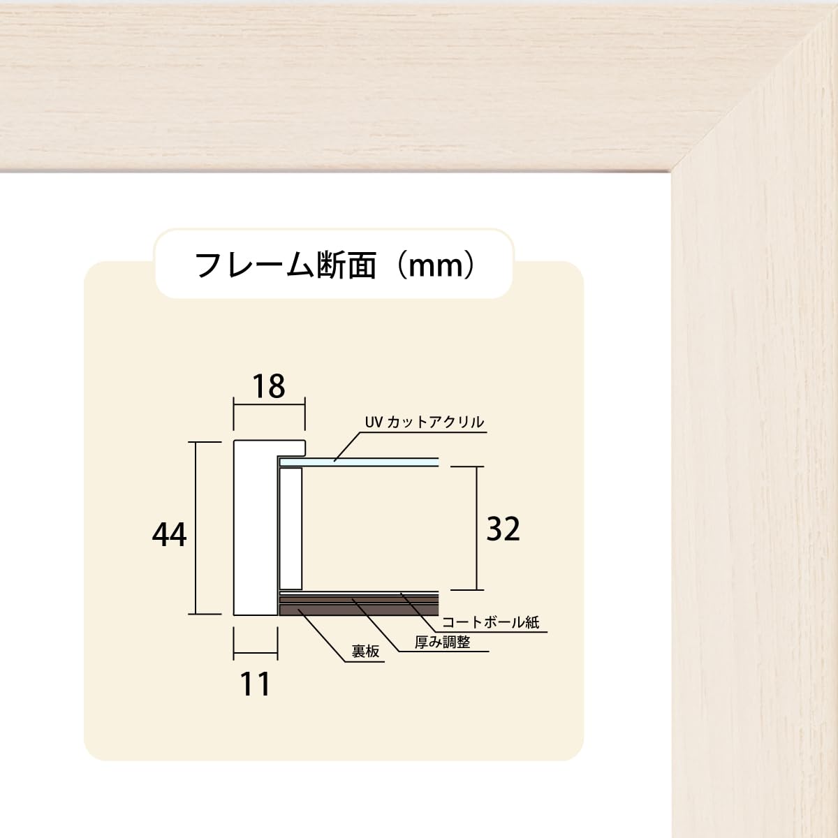 Amazon.co.jp: 大額(Daigaku) BOXフレーム 額縁 UVカットアクリル